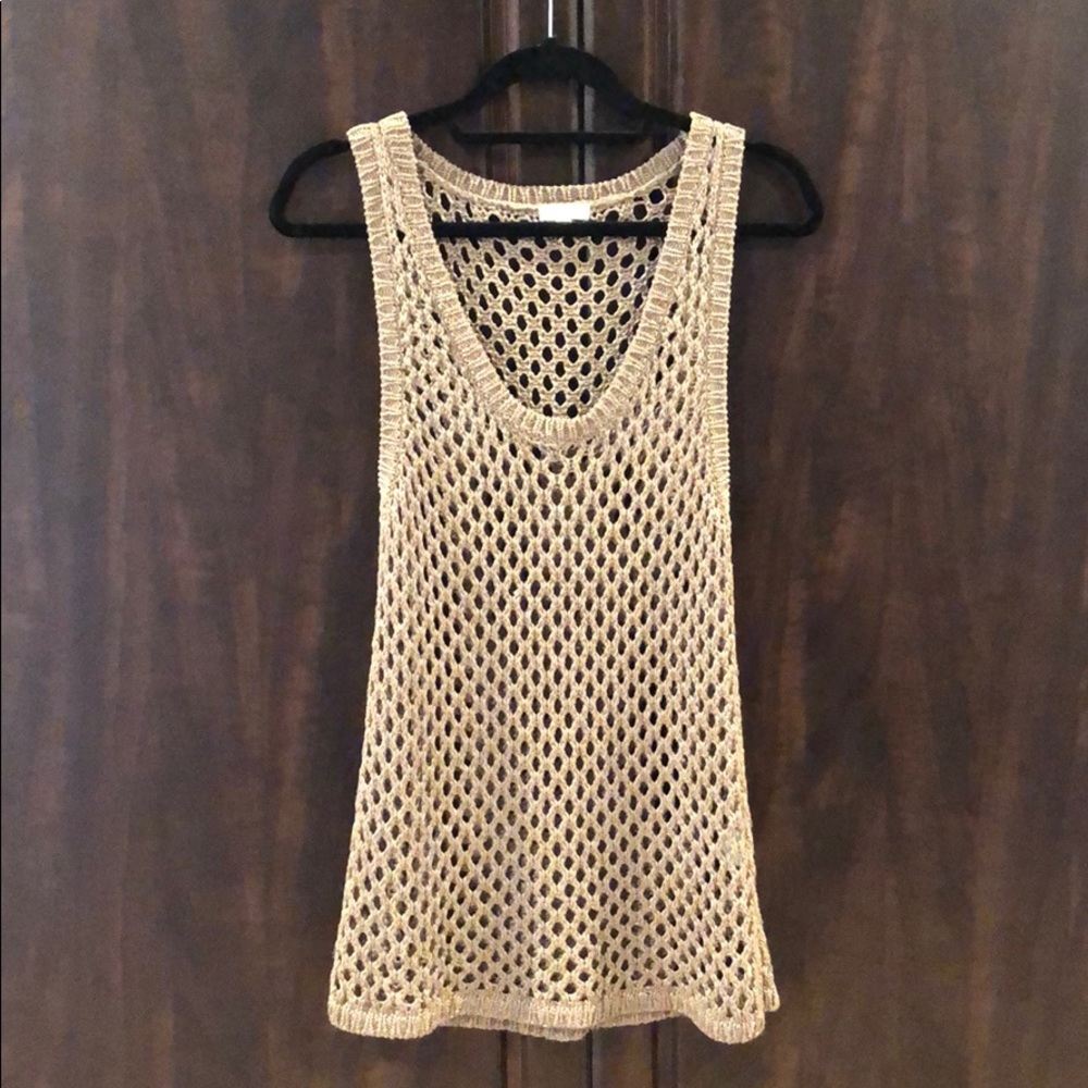 Soft joie metallic knit tank